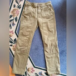 REI Cooperative Women’s Trailsmith Olive Green Cargo Canvas Double Knee Pants 6R